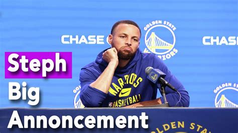 steph curry's big announcement today